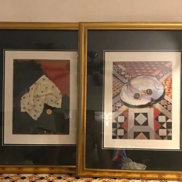 Authentic Lithograph Gallery Wall Art Gucci Black Bee Purse Flower Wallet Print - Picture 3 of 12